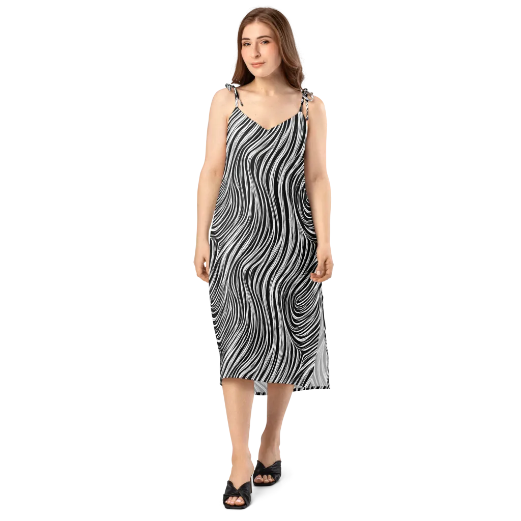 Weston Waves on Slip Dress — Front