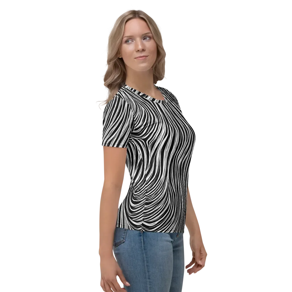 Weston Waves on Women's Crew Neck T-Shirt — Right