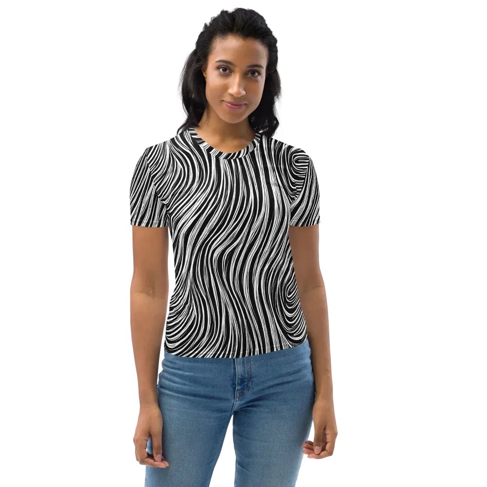 Weston Waves on Women's Crew Neck T-Shirt — Front