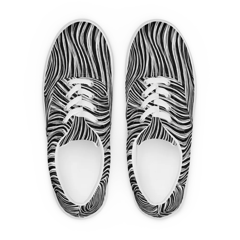 Weston Waves on Men's Lace-Up Canvas Shoes — Front