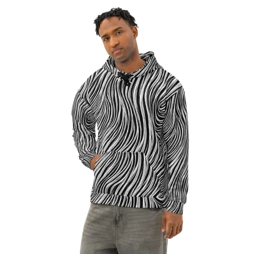 Weston Waves on a Cotton Hoodie