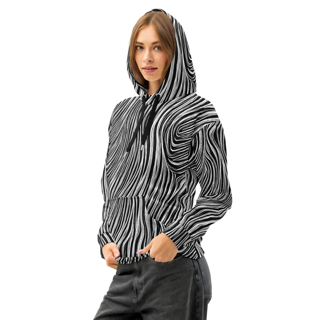 Weston Waves on Cotton Hoodie — Left Front