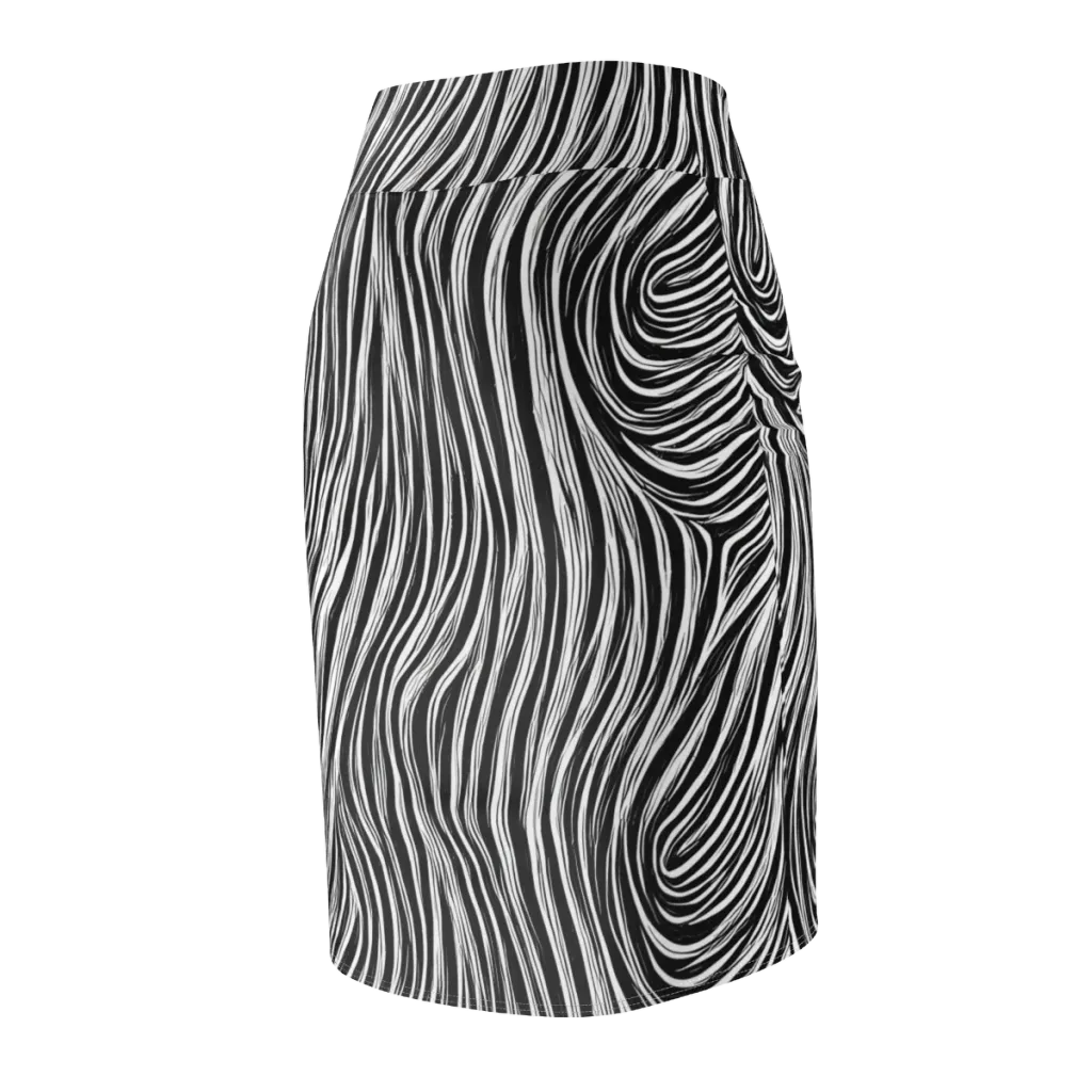 Weston Waves on Pencil Skirt — Back Side
