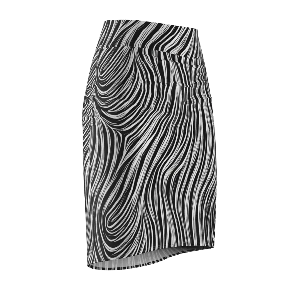 Weston Waves on Pencil Skirt — Front Side