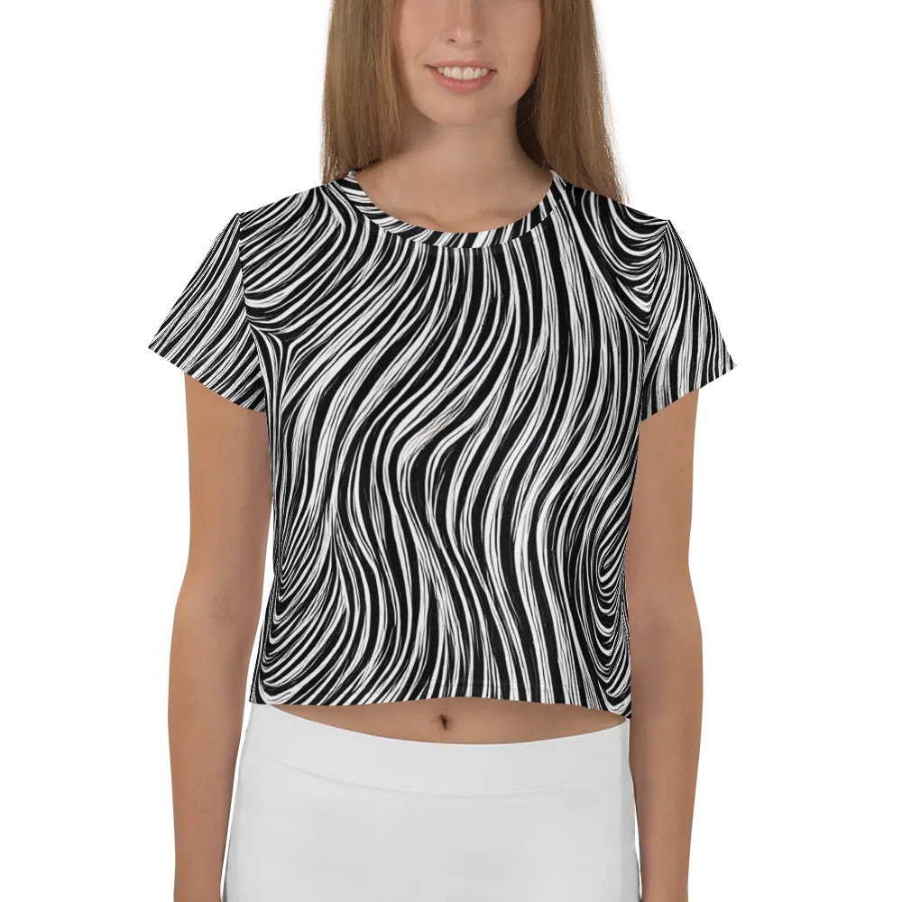 Weston Waves on Crop Tee — Front
