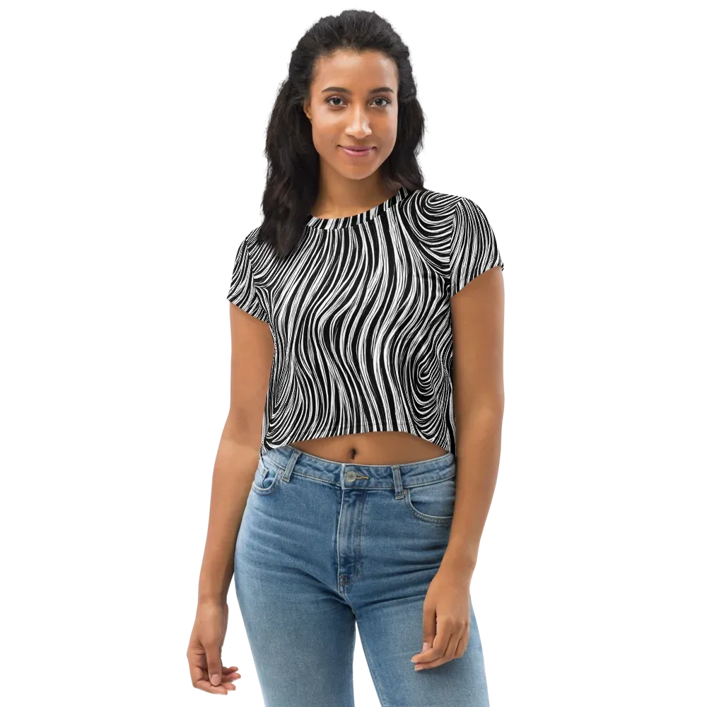 Weston Waves on Crop Tee — Front