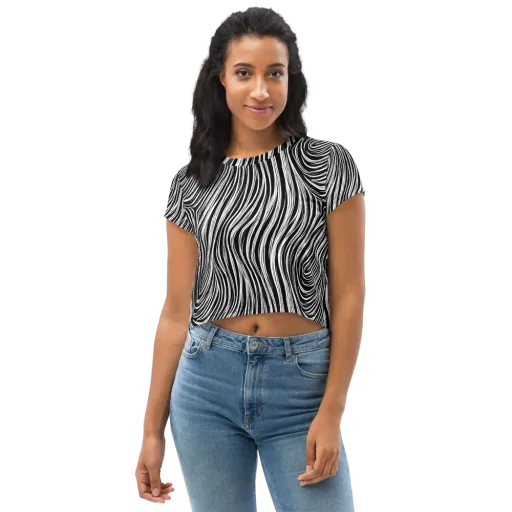 Weston Waves on a Crop Tee