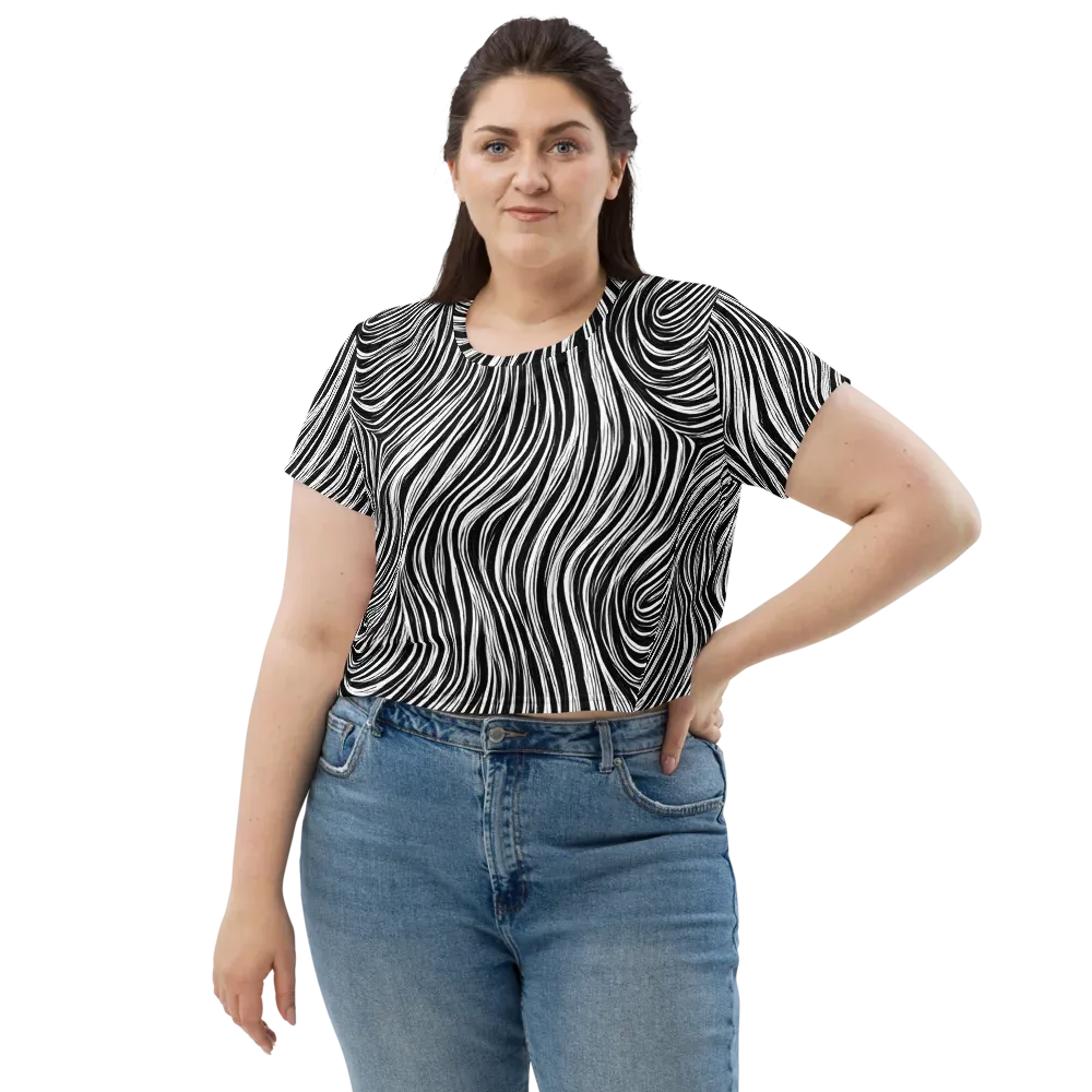 Weston Waves on Crop Tee — Front