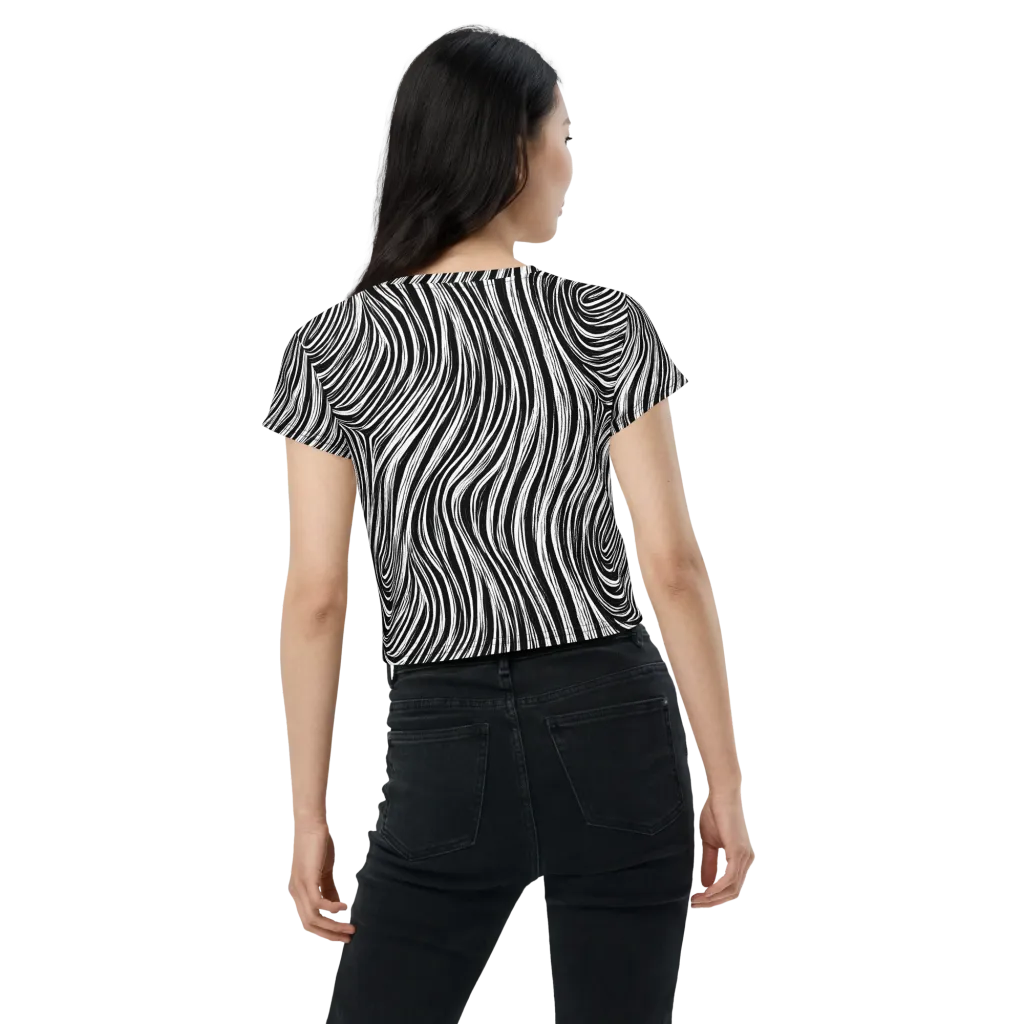 Weston Waves on Crop Tee — Back
