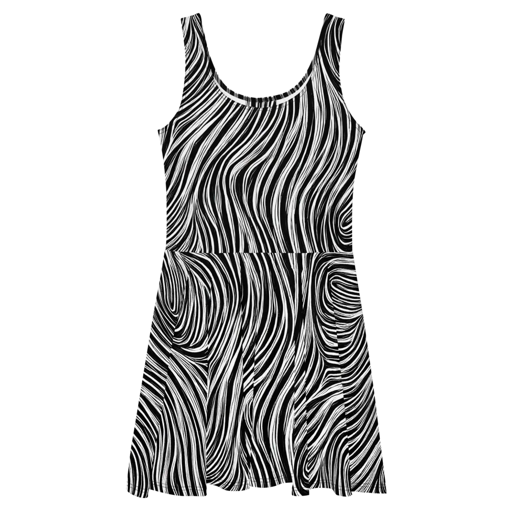 Weston Waves on Skater Dress — Front