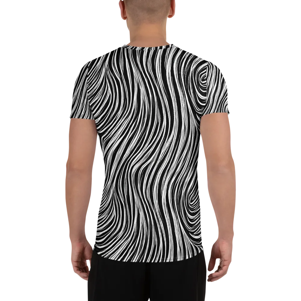 Weston Waves on Men's Athletic T-Shirt — Back