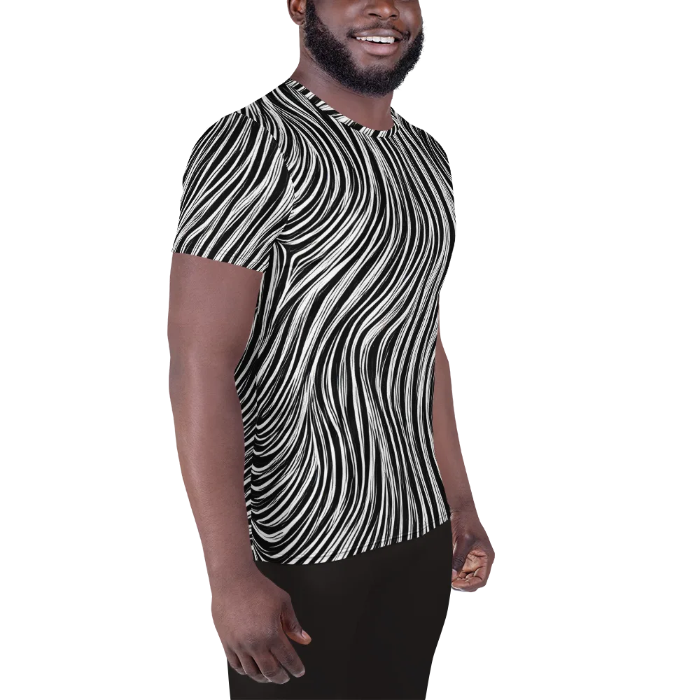 Weston Waves on Men's Athletic T-Shirt — Right