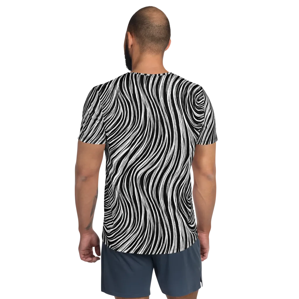 Weston Waves on Men's Athletic T-Shirt — Back