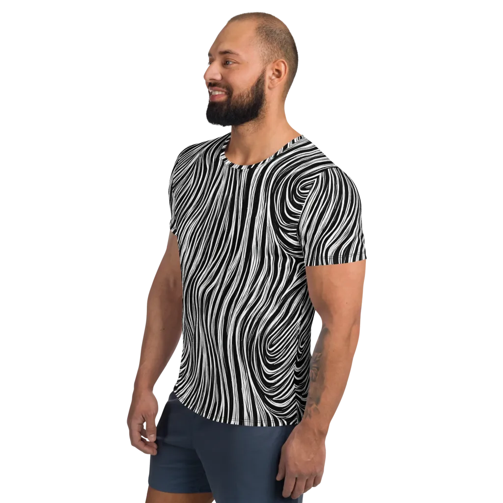 Weston Waves on Men's Athletic T-Shirt — Left