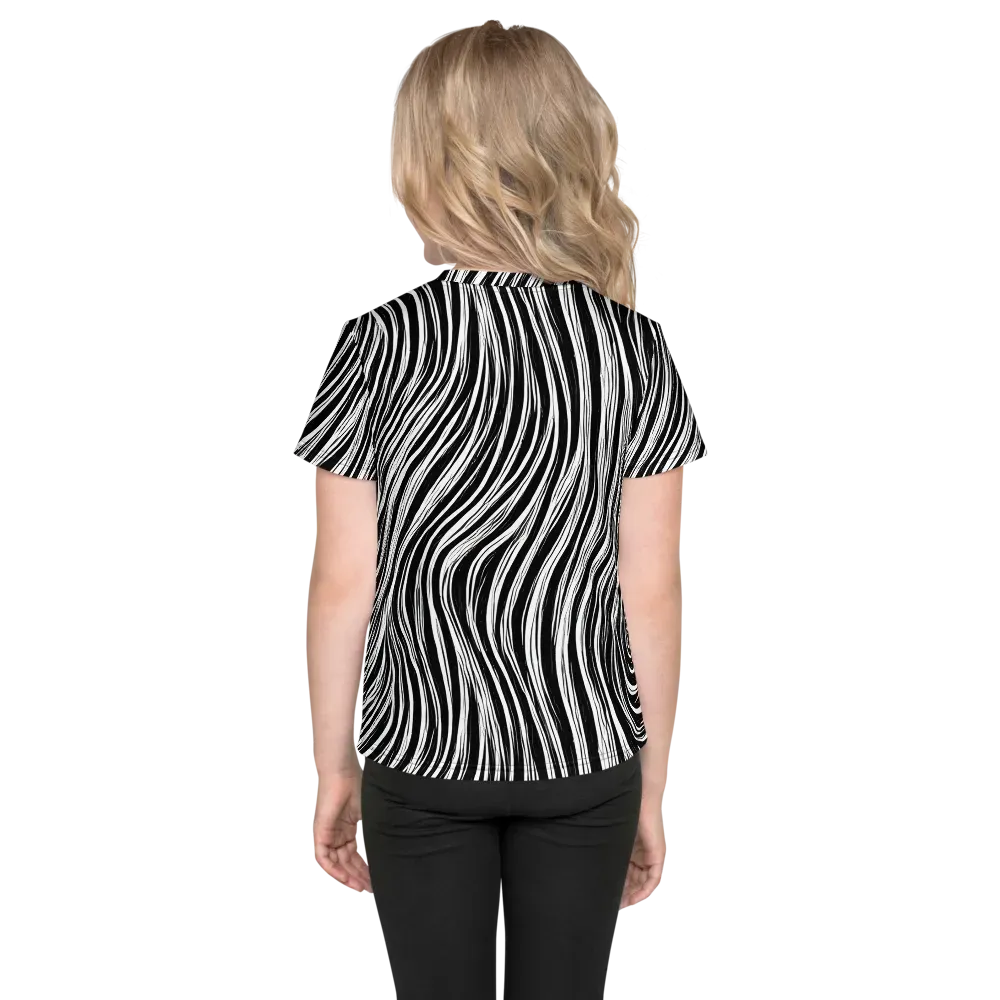 Weston Waves on Kids Crew Neck T-Shirt — Back