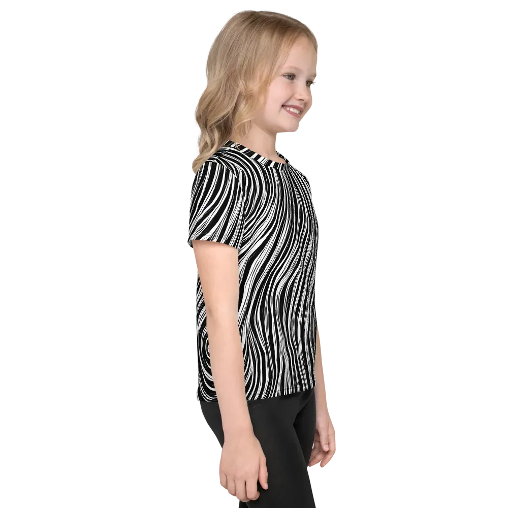Weston Waves on Kids Crew Neck T-Shirt — Right