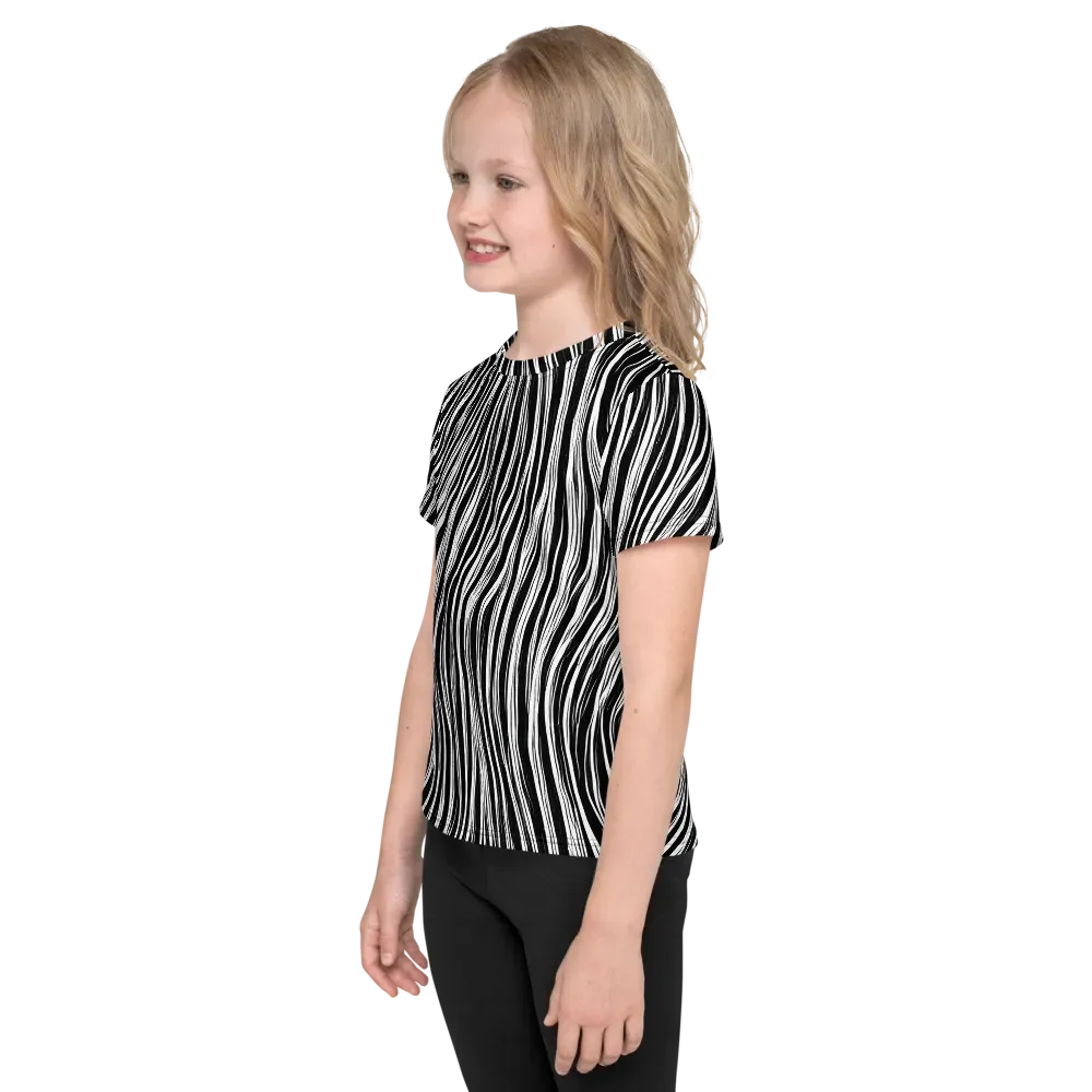 Weston Waves on Kids Crew Neck T-Shirt — Left
