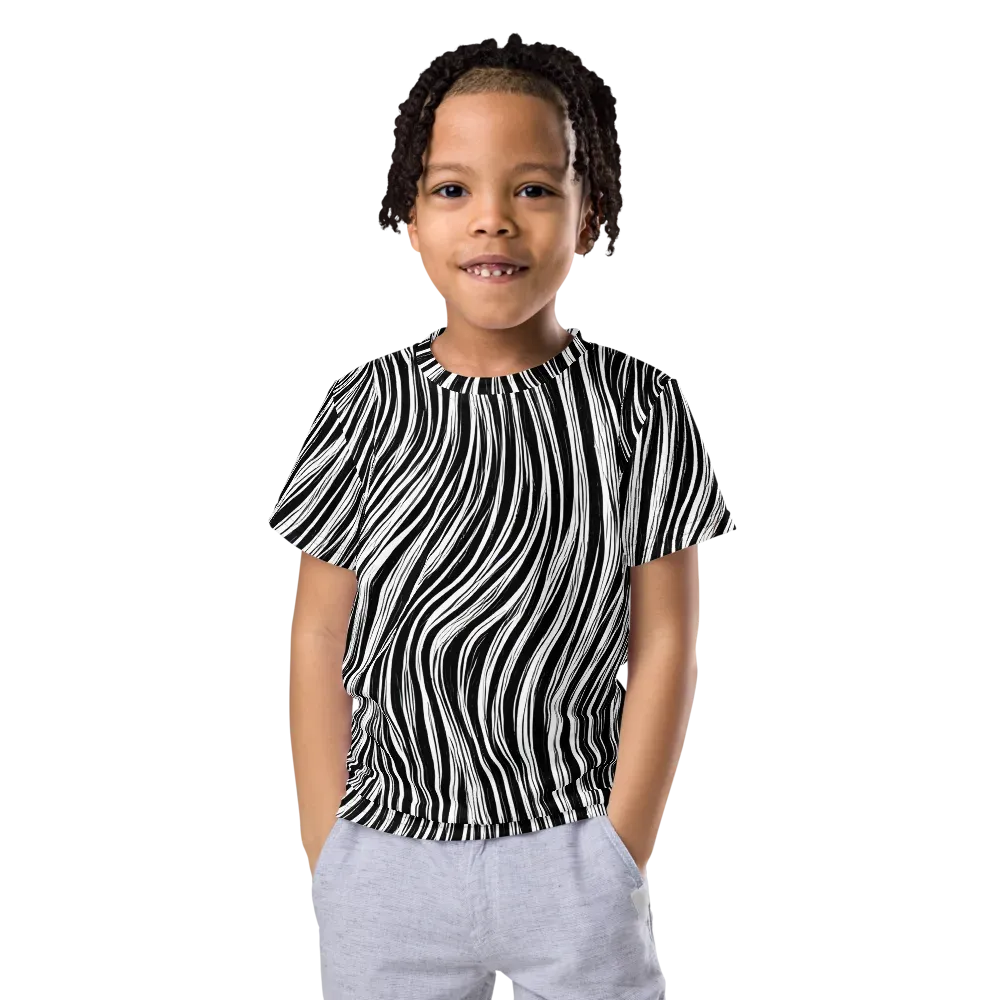 Weston Waves on Kids Crew Neck T-Shirt — Front