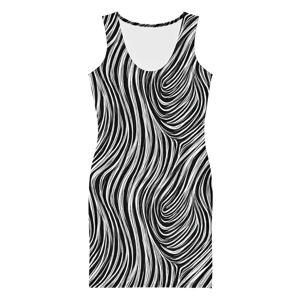 Weston Waves on Bodycon Dress — Front