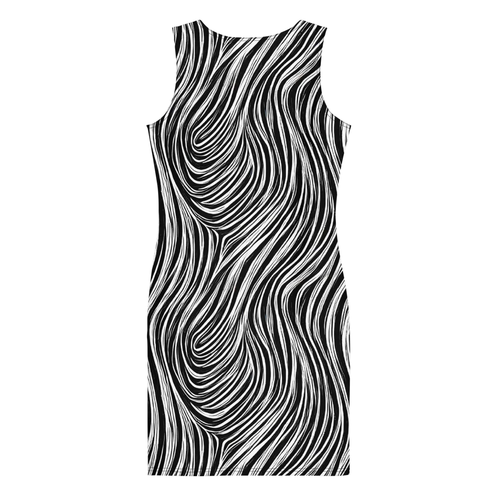Weston Waves on Bodycon Dress — Back