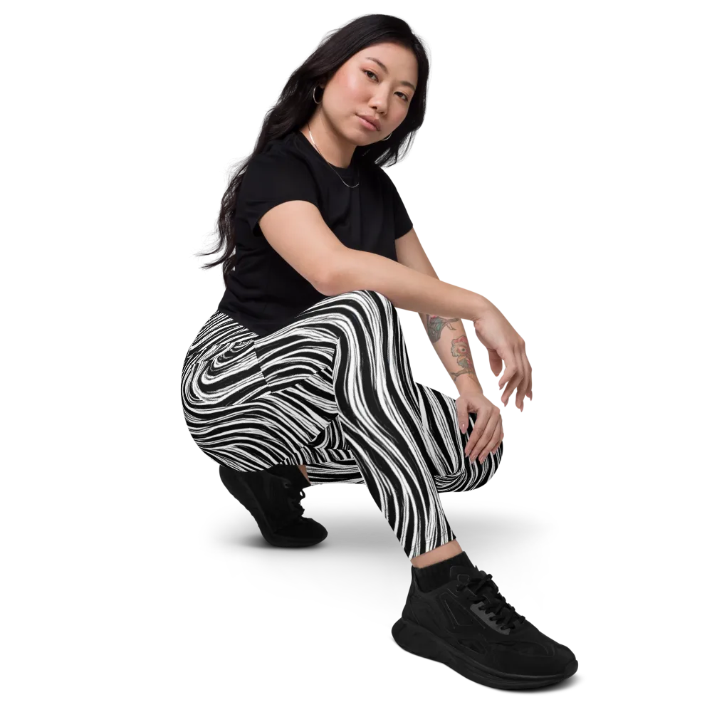 Weston Waves on Leggings with Pockets — Right Front