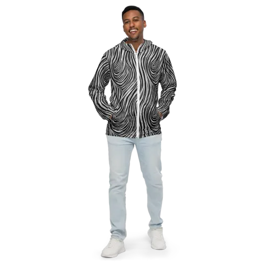 Weston Waves on a Men's Windbreaker