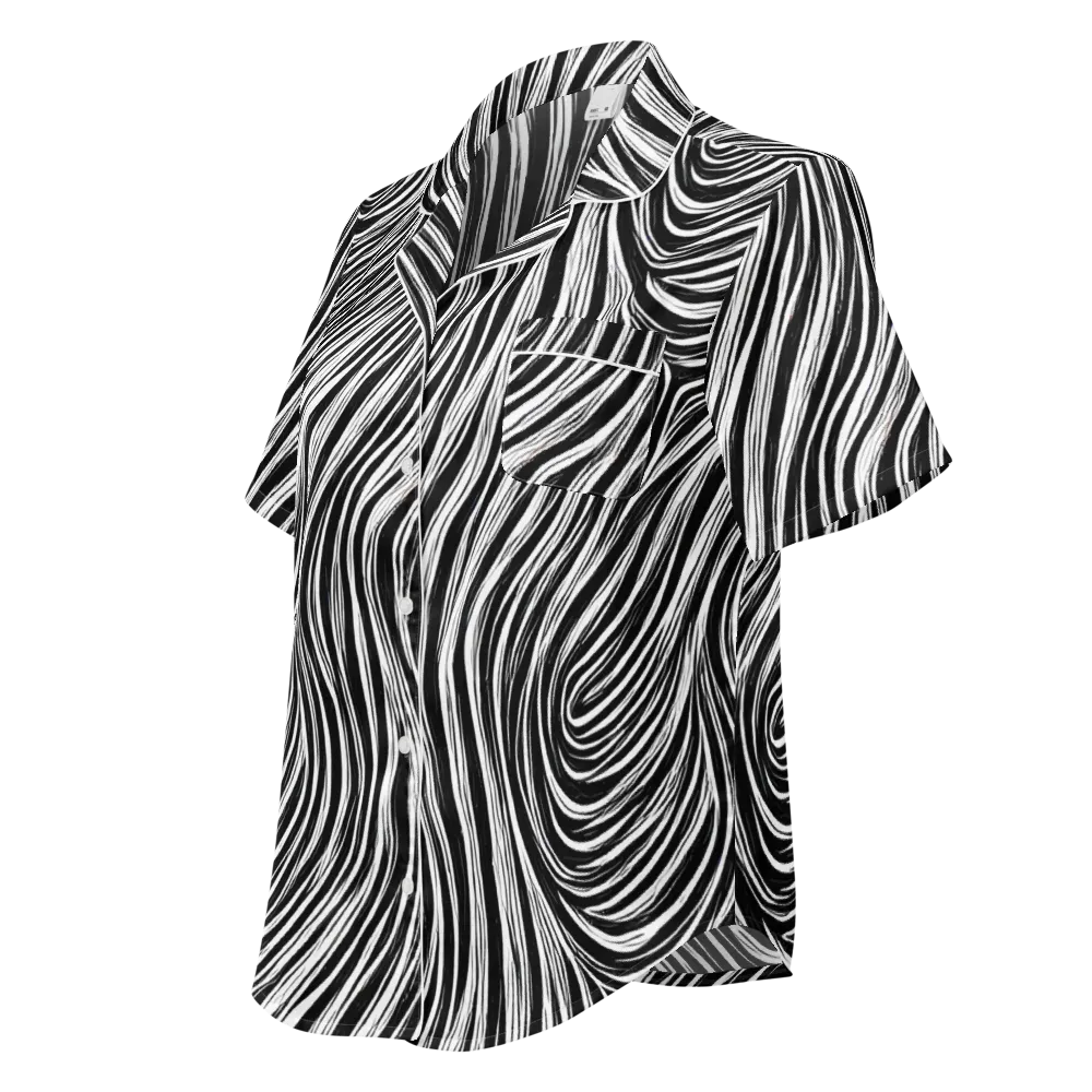 Weston Waves on Women's Short Sleeve Pajama Top — Left Front