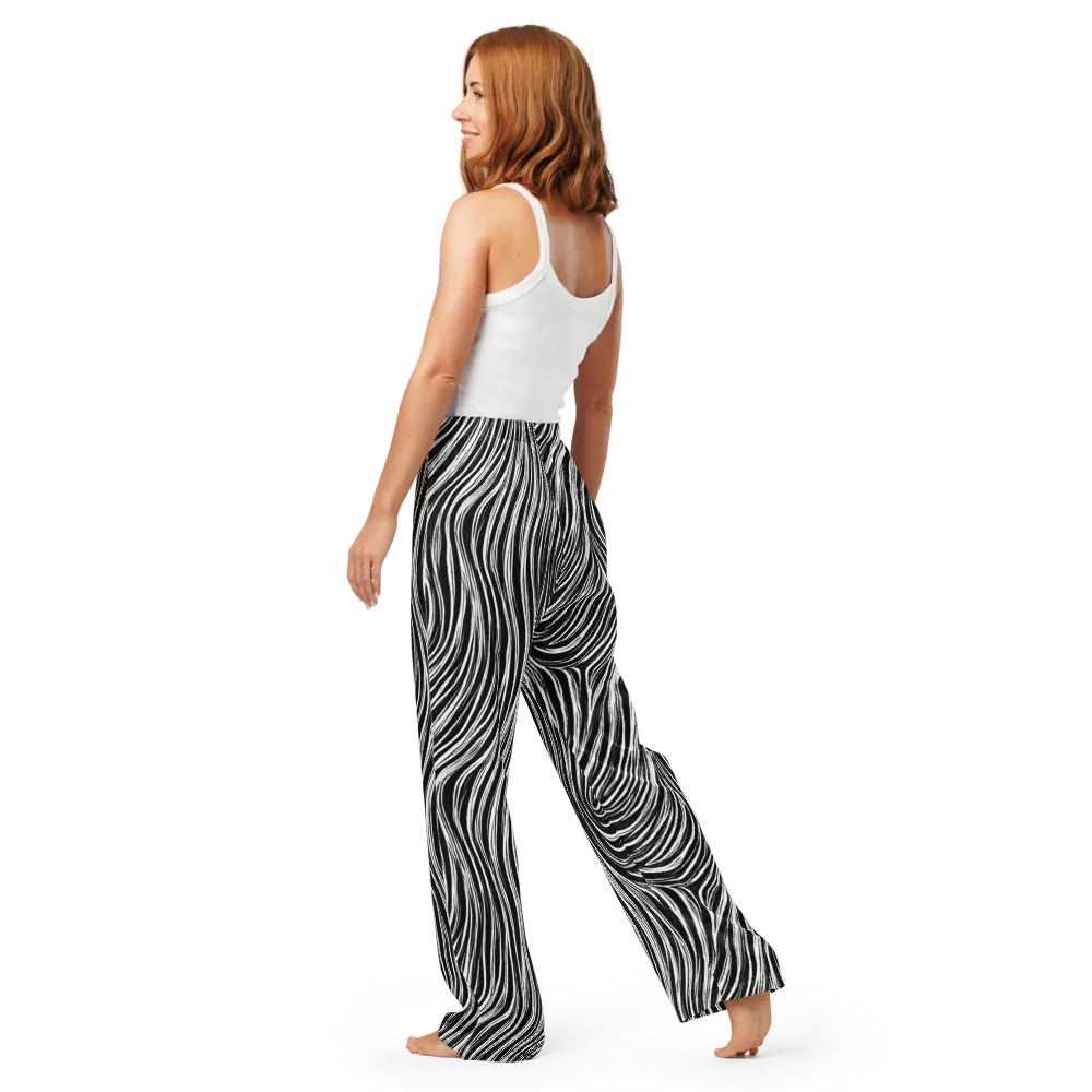 Weston Waves on Women's Pajama Pants — Back