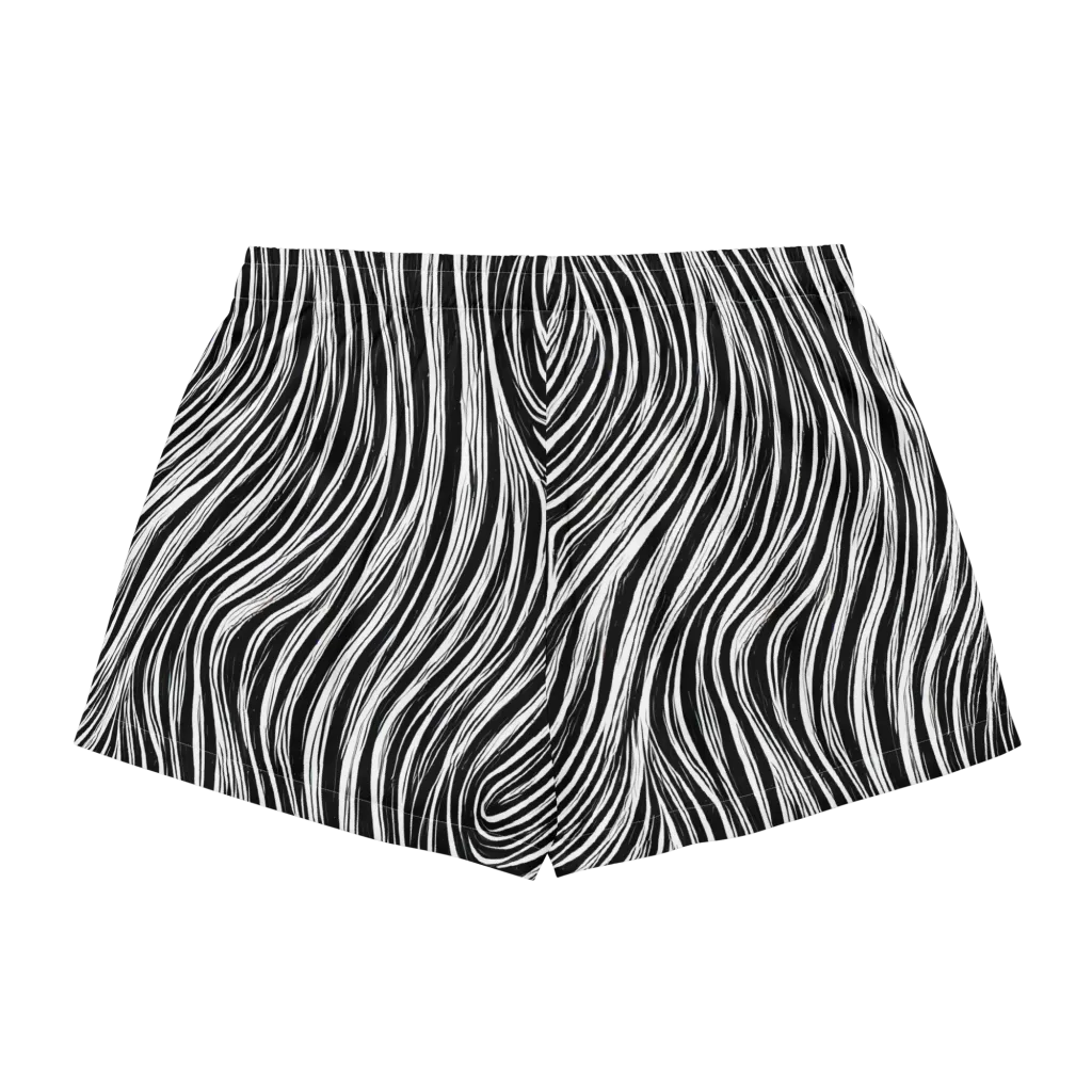 Weston Waves on Women's Pajama Shorts — Back
