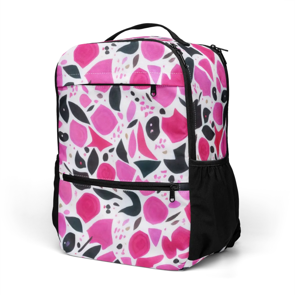 Fuchsia Confetti on Utility Backpack — Left Front