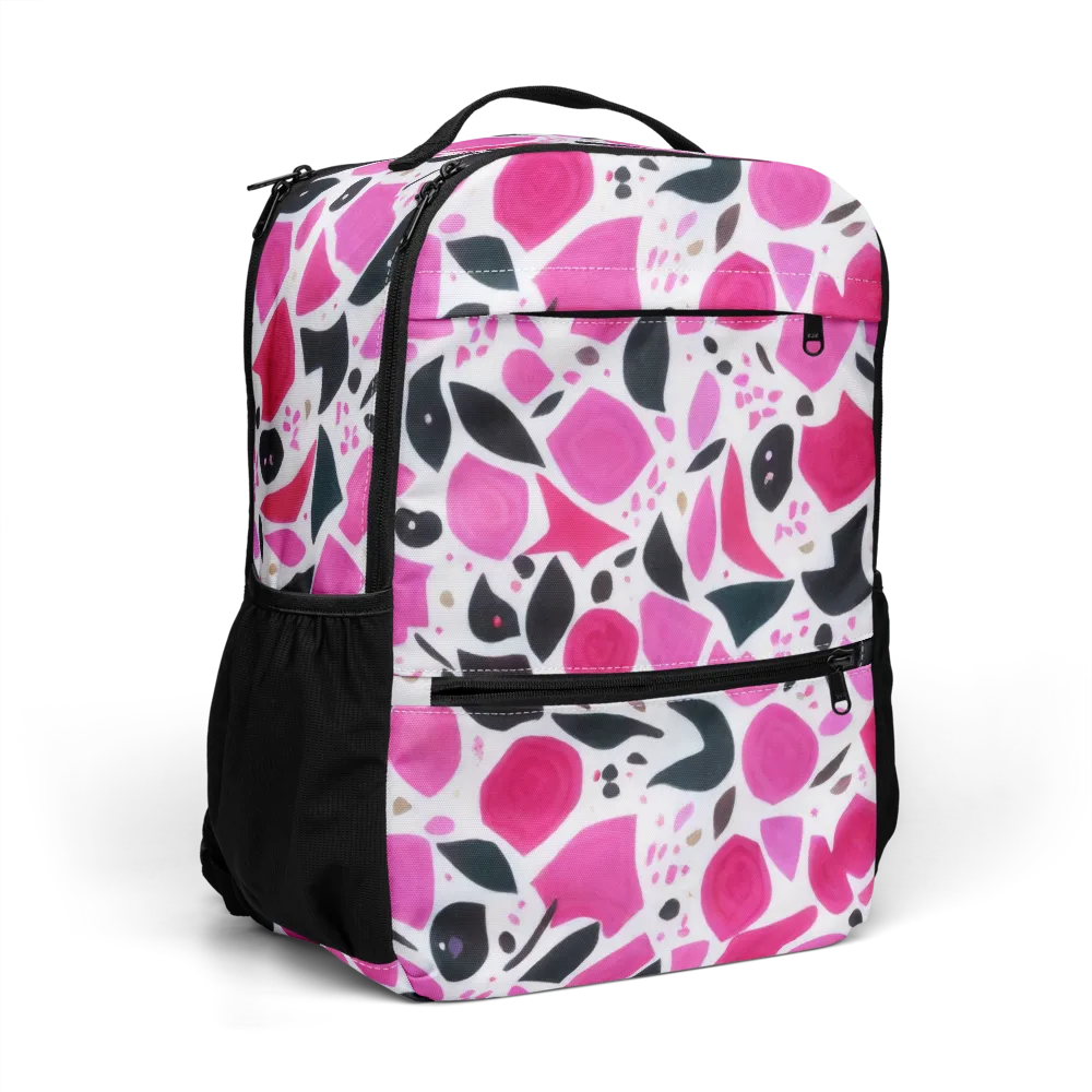 Fuchsia Confetti on Utility Backpack — Right Front
