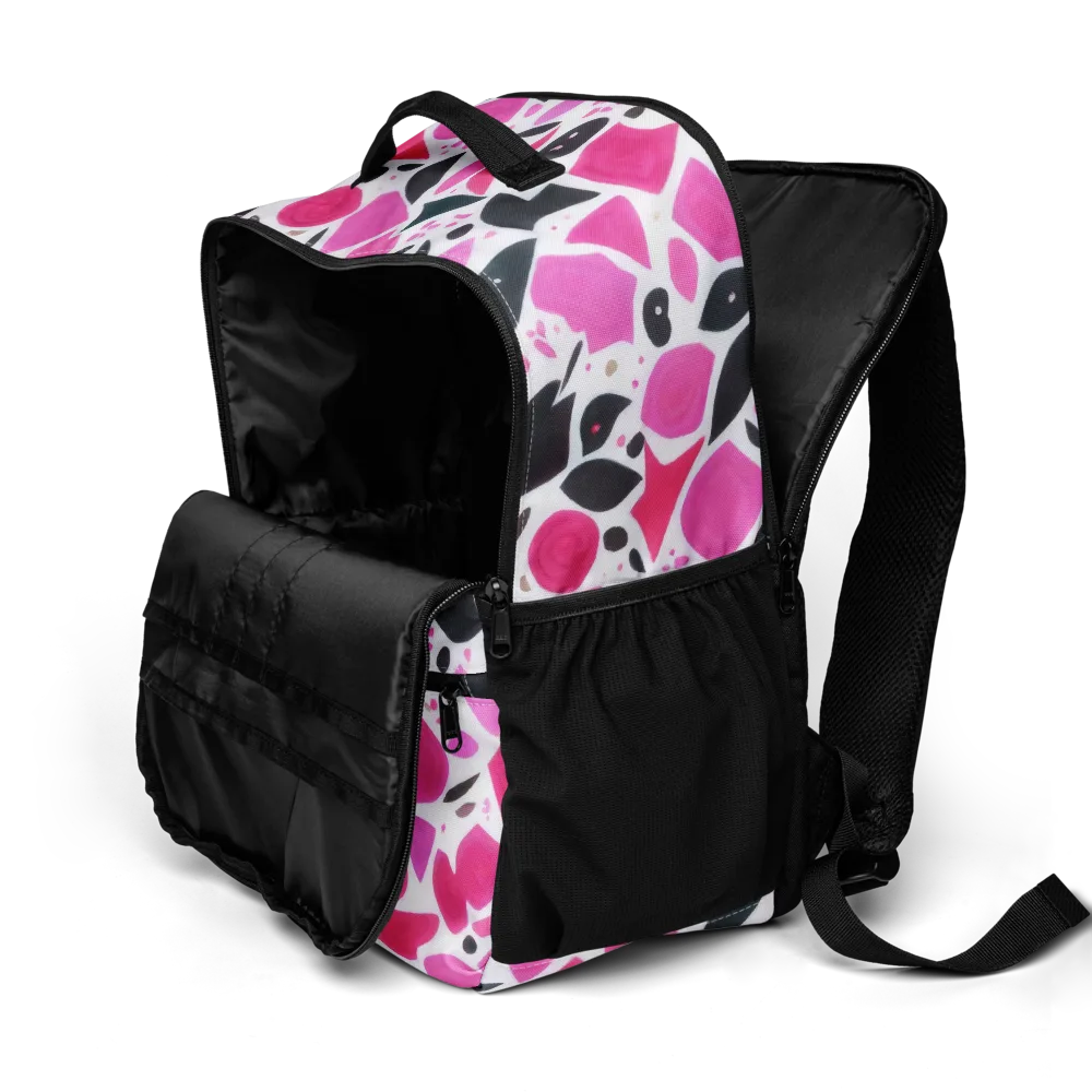 Fuchsia Confetti on Utility Backpack — Product details 2