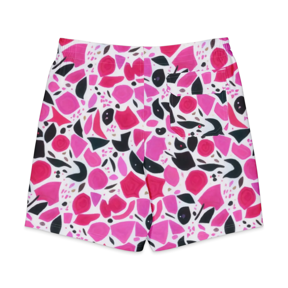 Fuchsia Confetti on Men's Board Shorts — Back