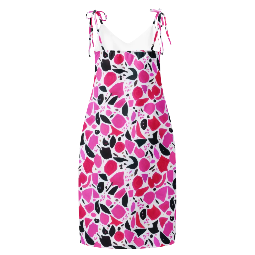 Fuchsia Confetti on Slip Dress — Back