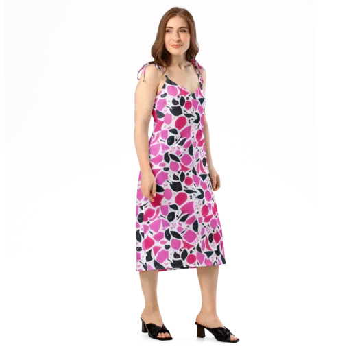 Fuchsia Confetti on a Slip Dress
