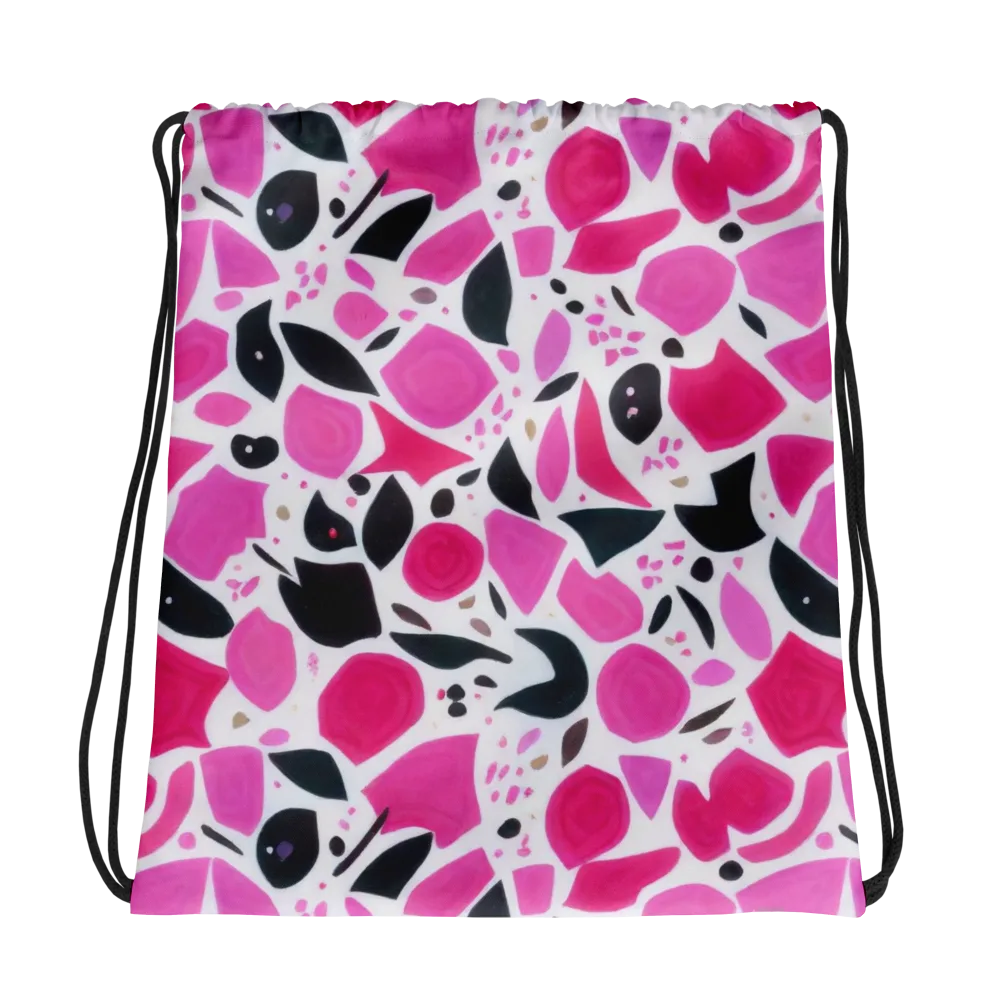 Fuchsia Confetti on Drawstring Bag — Photo