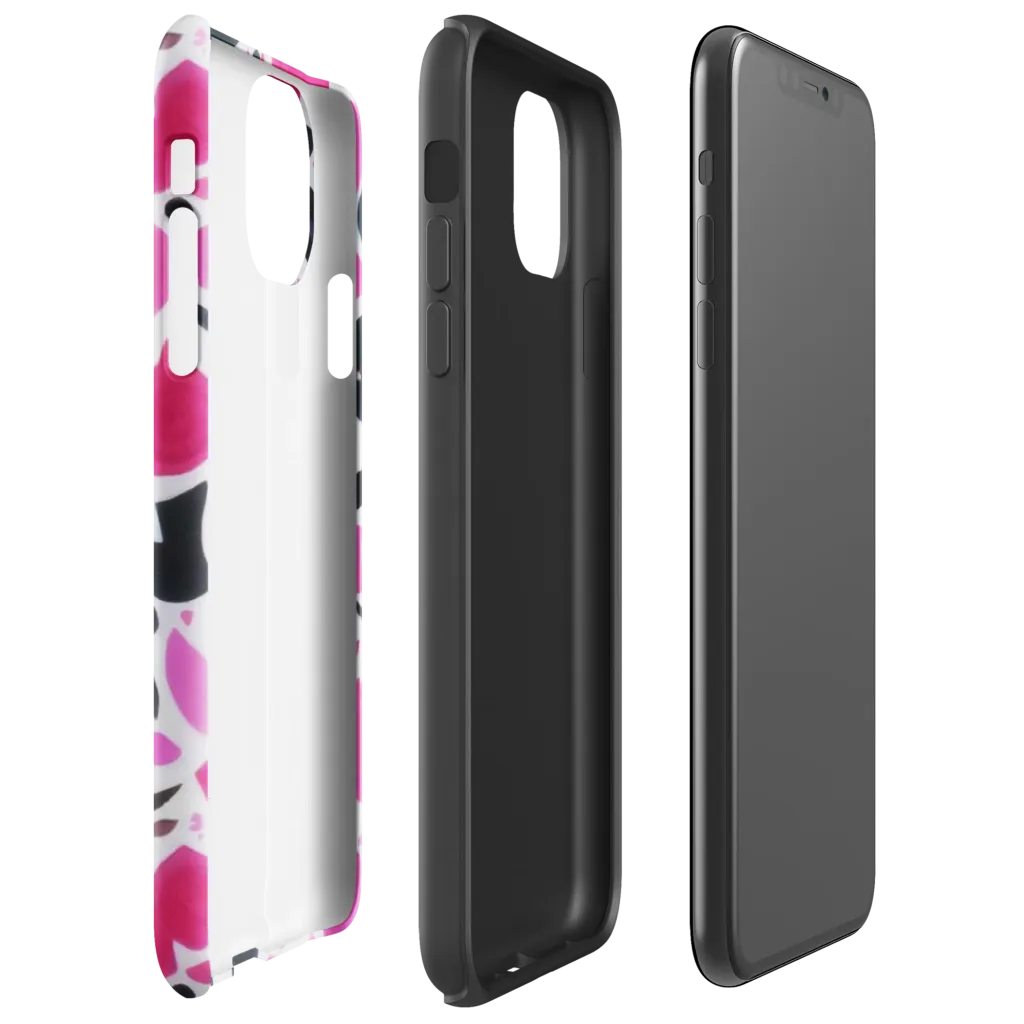 Fuchsia Confetti on Tough Case for iPhone® — Right