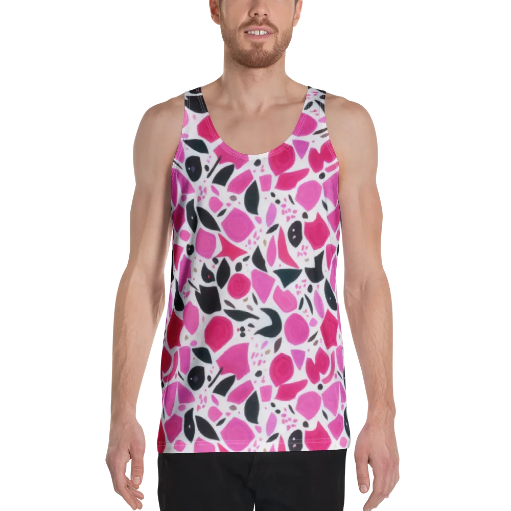 Fuchsia Confetti on Men's Tank Top — Front