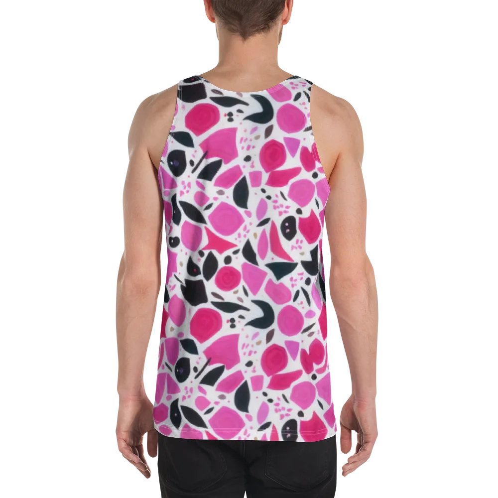 Fuchsia Confetti on Men's Tank Top — Back