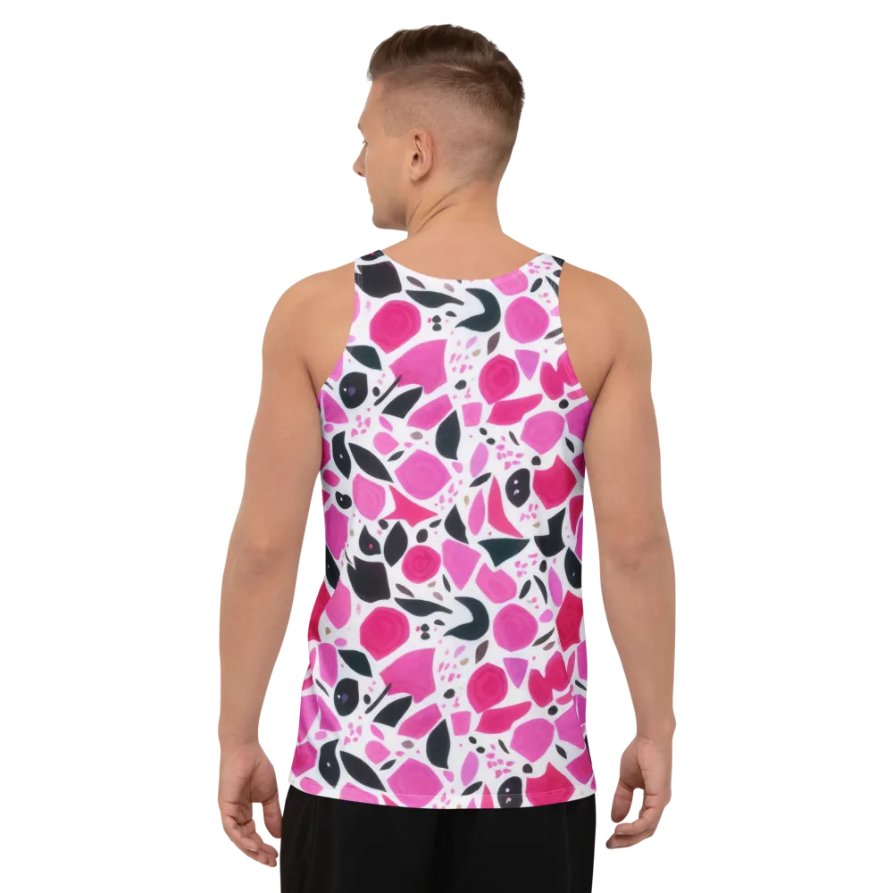 Fuchsia Confetti on Men's Tank Top — Back