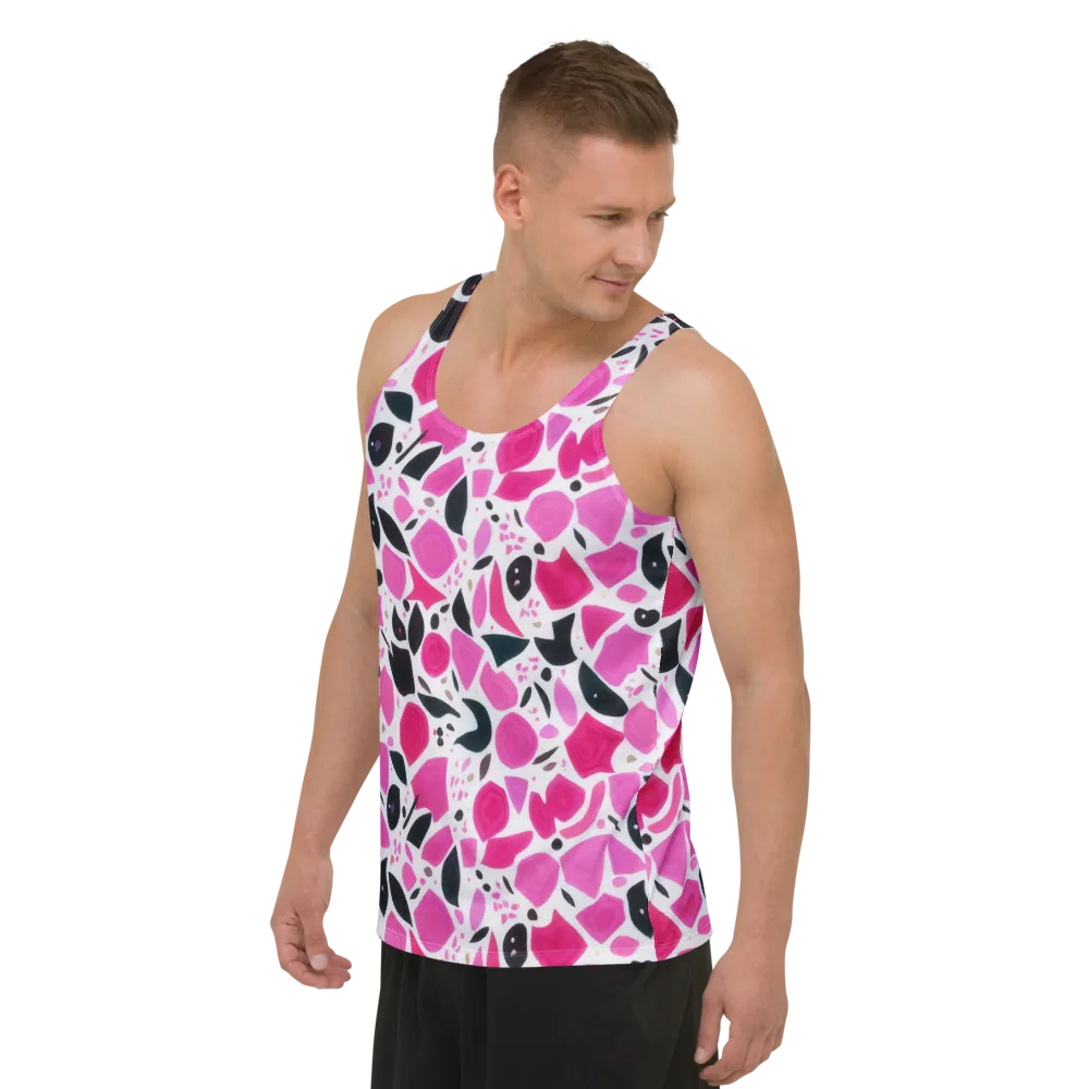 Fuchsia Confetti on Men's Tank Top — Left Front