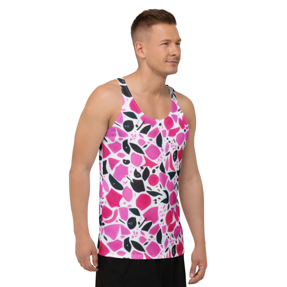 Fuchsia Confetti on Men's Tank Top — Right Front