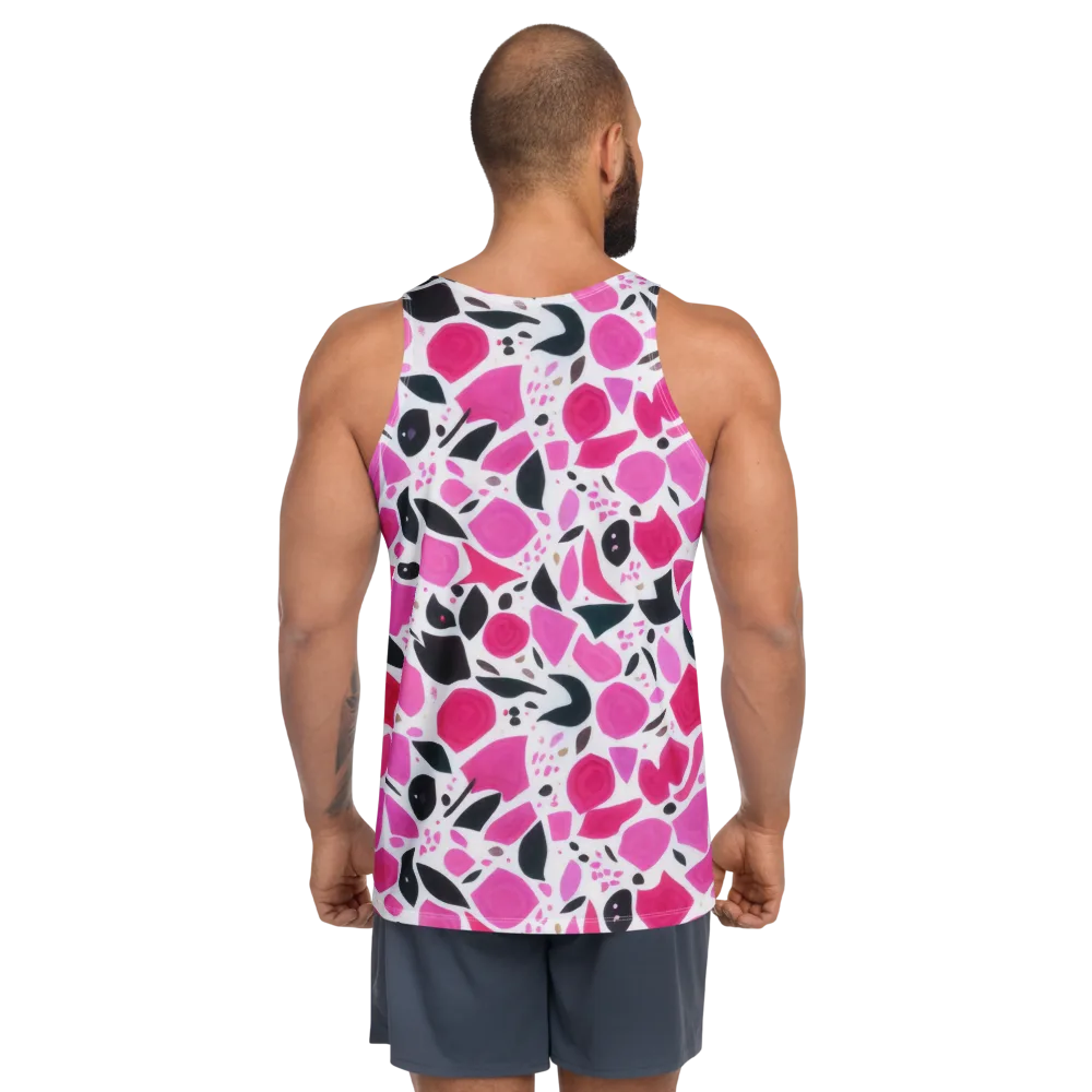 Fuchsia Confetti on Men's Tank Top — Back