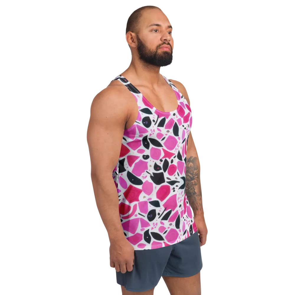 Fuchsia Confetti on Men's Tank Top — Right Front