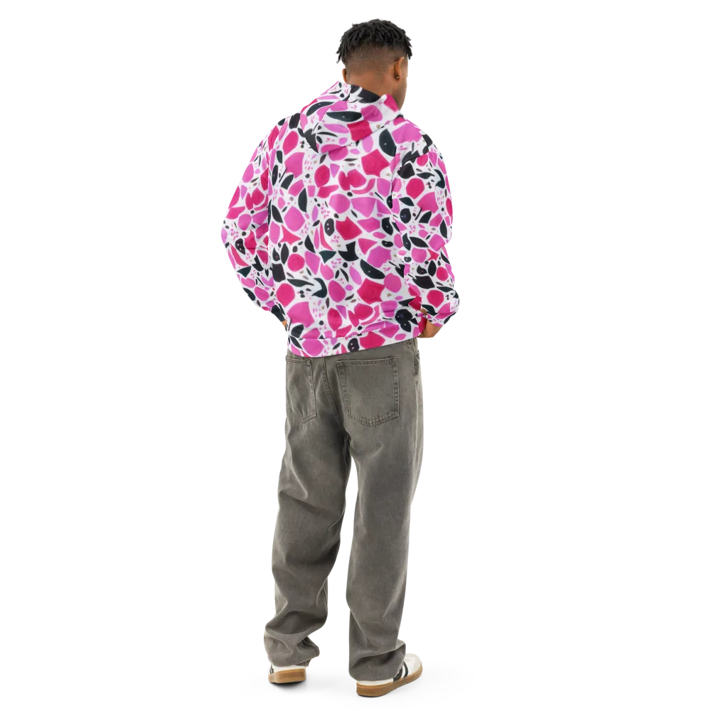 Fuchsia Confetti on Cotton Hoodie — Back