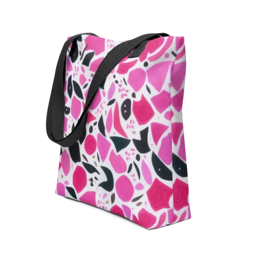 Fuchsia Confetti on a Tote Bag