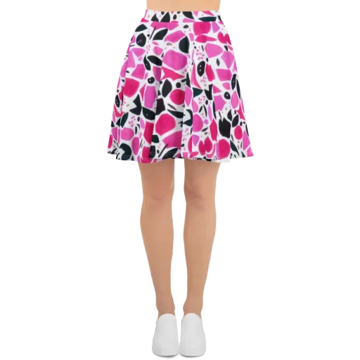 Fuchsia Confetti on a Skater Skirt