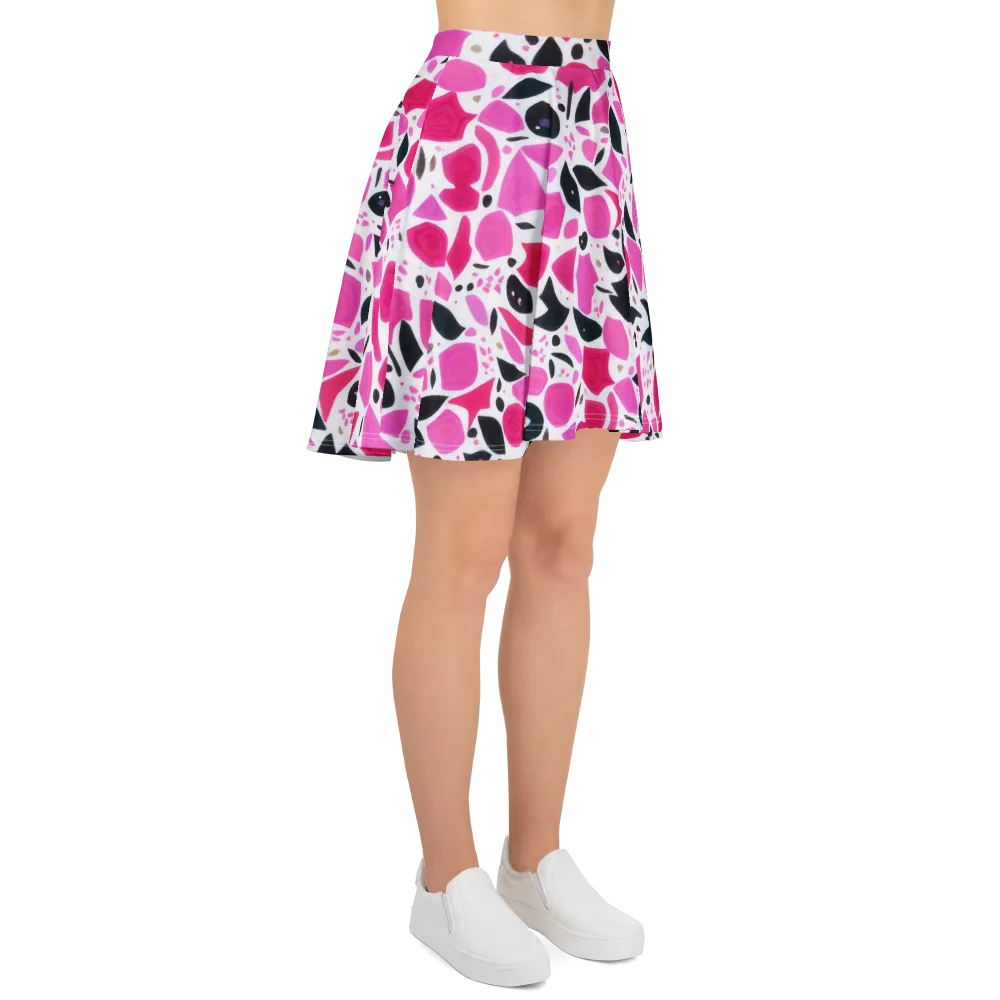 Fuchsia Confetti on Skater Skirt — Right