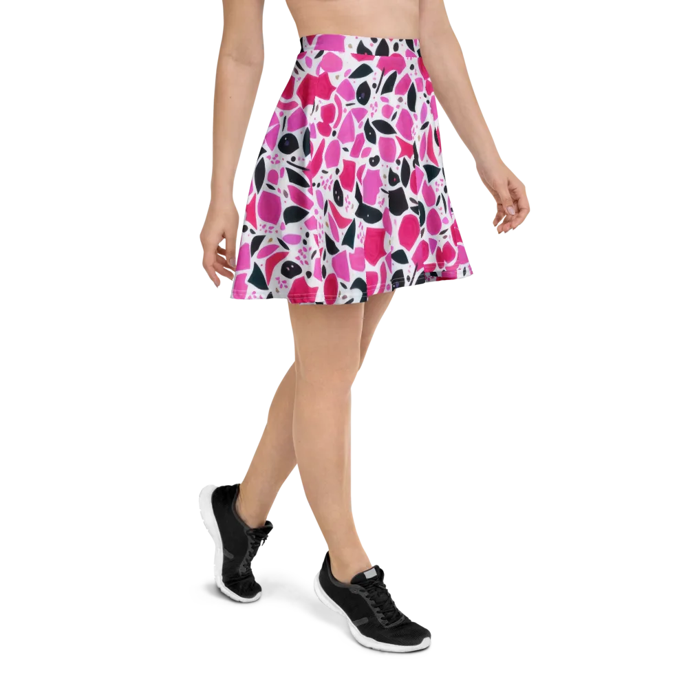 Fuchsia Confetti on Skater Skirt — Right