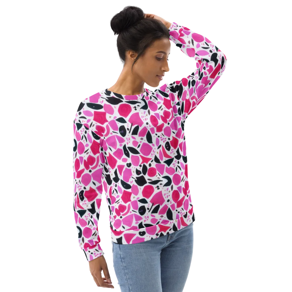 Fuchsia Confetti on Sweatshirt — Right Front